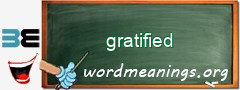 WordMeaning blackboard for gratified